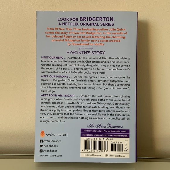 Paperback Bridgerton Book It’s In His Kiss By Julia Quinn Historical Romance - Picture 2 of 7